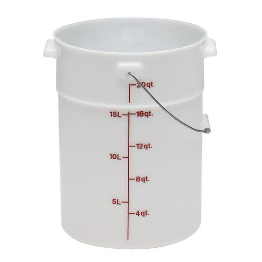 Cambro | Pail with Bail, 22Qt, White - ChefEquipment.com