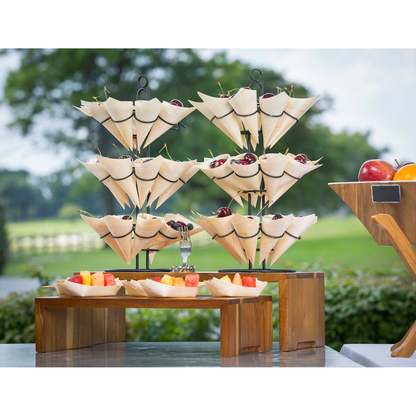 TableCraft | Cascade Risers 3 Piece Nesting Display Risers, Acacia