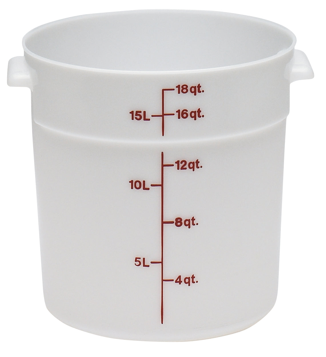 Cambro Poly Round Food Storage Container, 18 qt, White - RFS18148