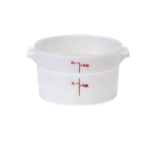 Cambro | Récipient rond en polyéthylène, 2 pintes, blanc