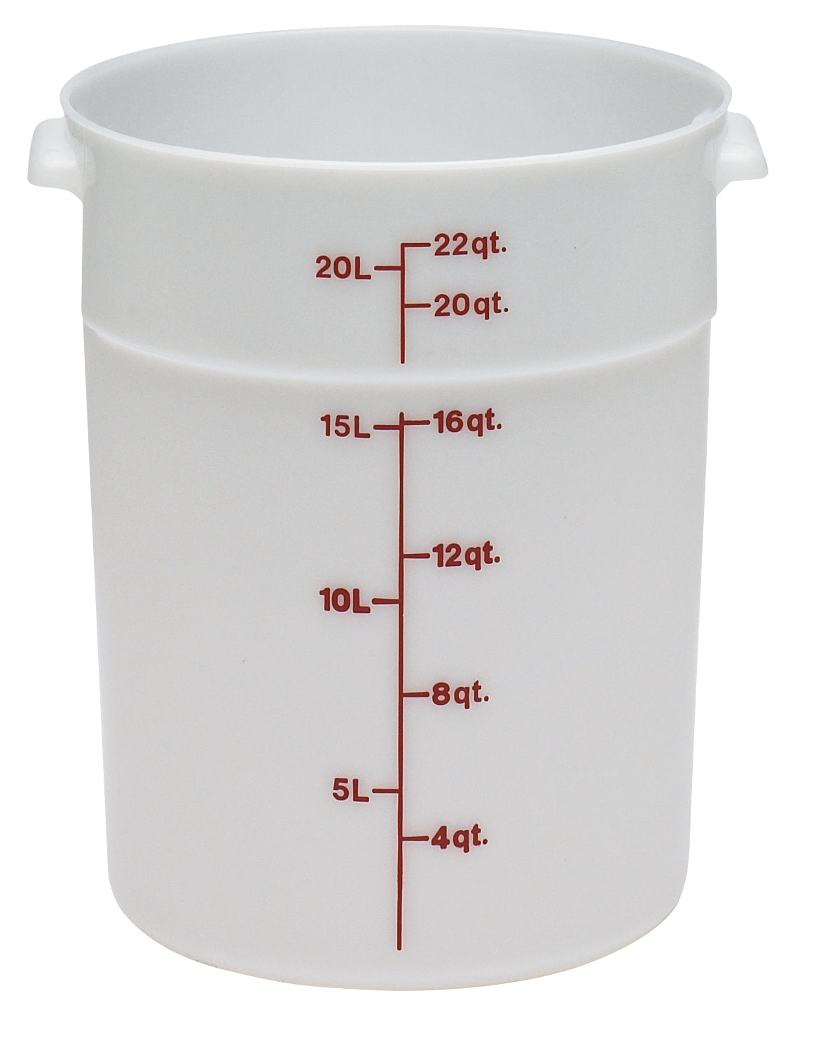 Cambro Poly Round Food Storage Container, 22 qt, White - RFS22148