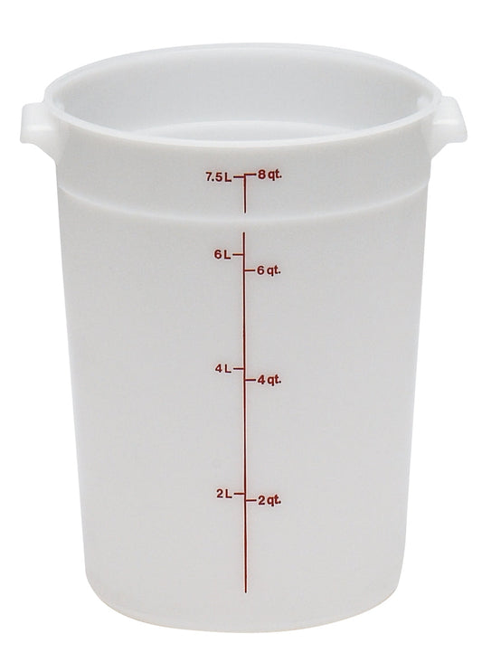 Cambro | Récipient rond en polyéthylène, 8 pintes, blanc