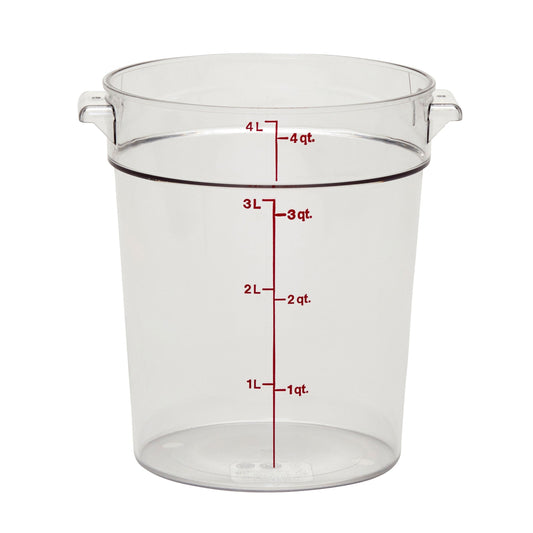 Cambro | Camwear Round Food Storage Container, 4 qt, Clear