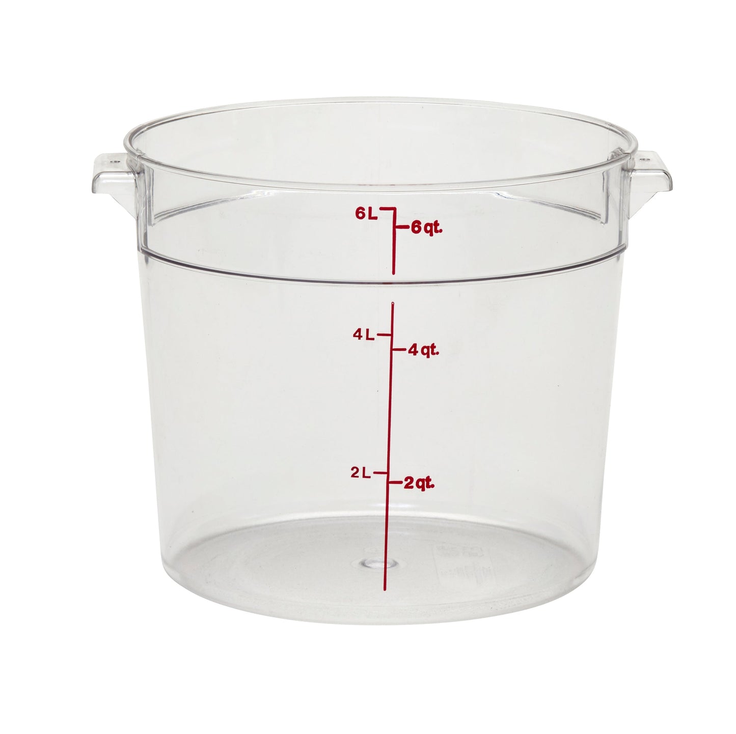 Cambro | Récipient rond de rangement pour aliments Camwear, 6 pintes, transparent