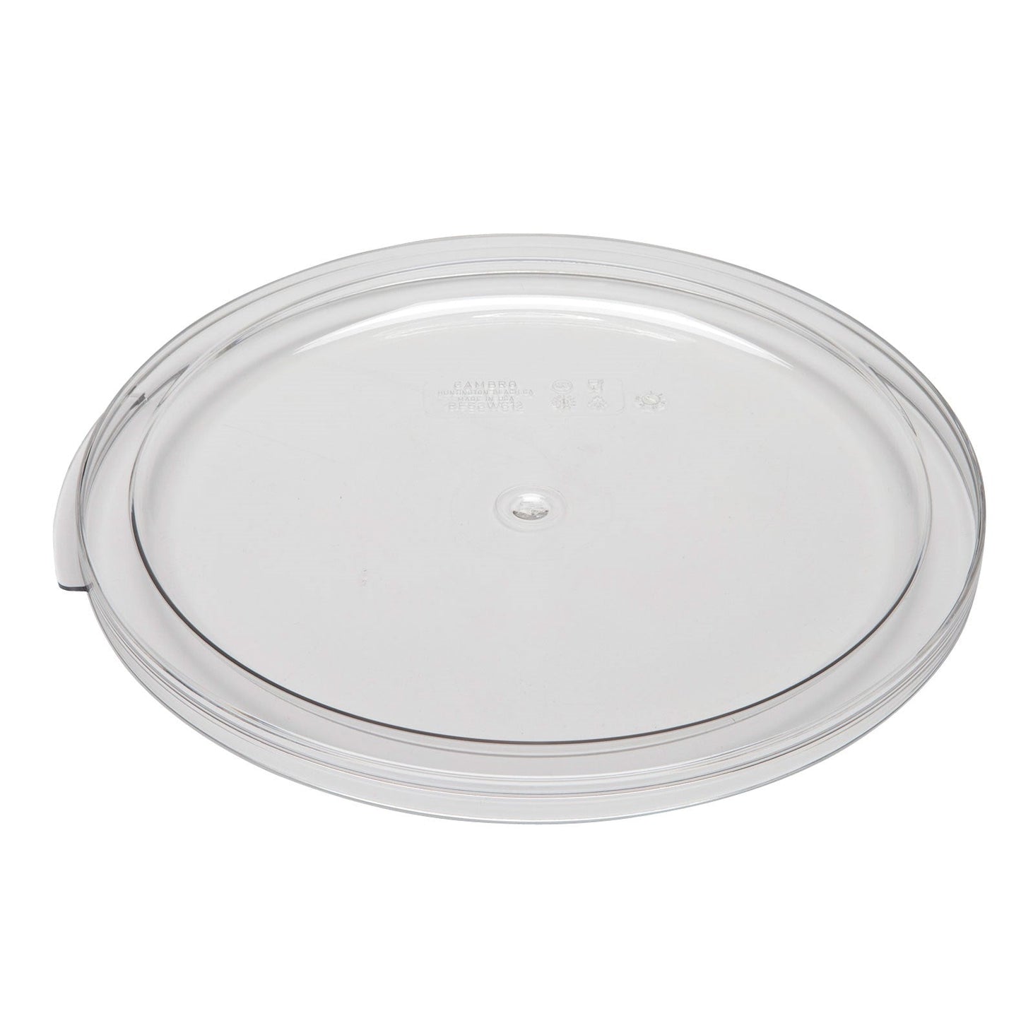 Cambro | Camwear Round Food Storage Container Lid, 12-22 qt, Clear