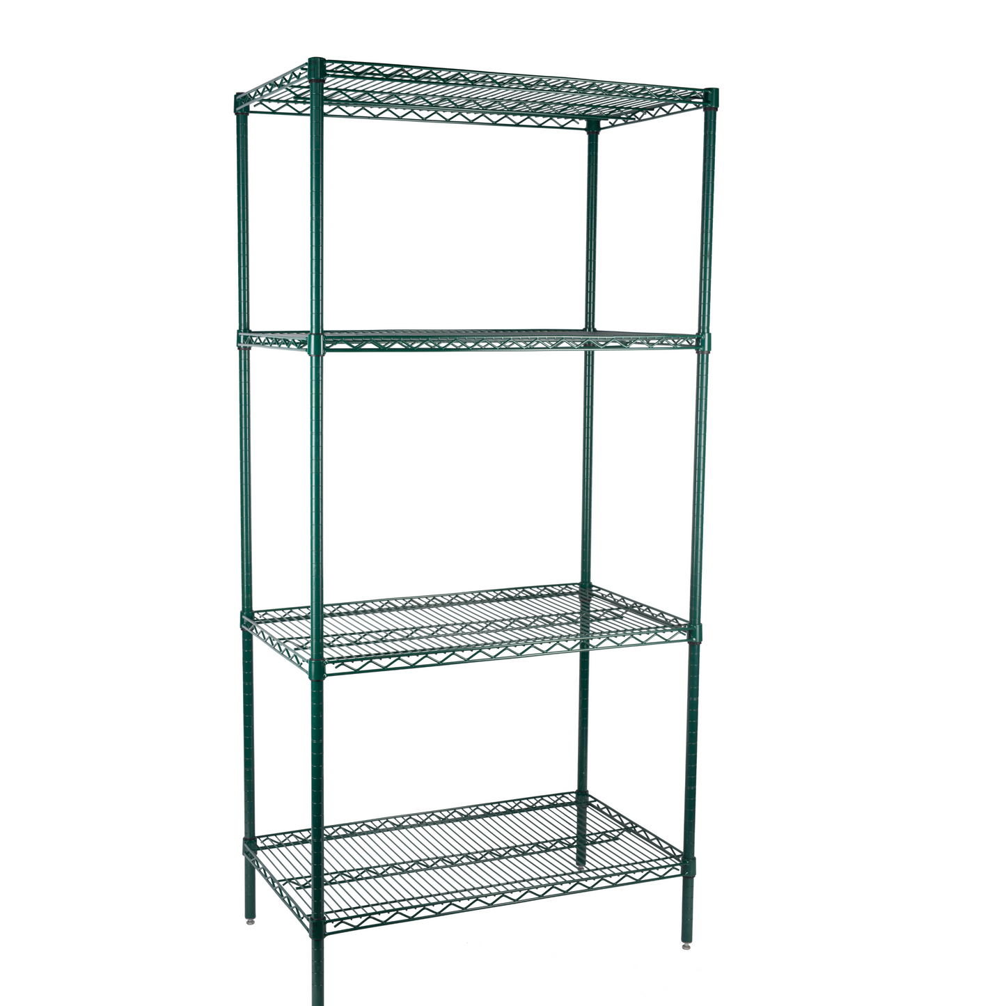 Torngat Shelving | Wire Shelf Post for Caster, 86" Green Epoxy