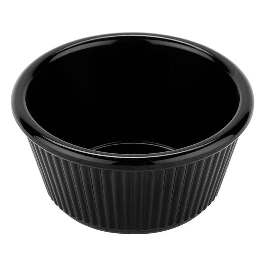 G.E.T. | Fluted Ramekin, 4 oz, Black Melamine (48-pack)