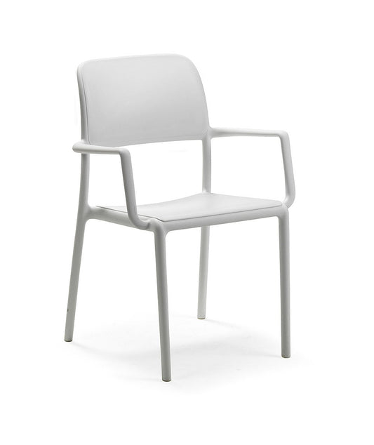 NARDI Riva Arm Chair, Bianco (4-pack) - 40246.00.000