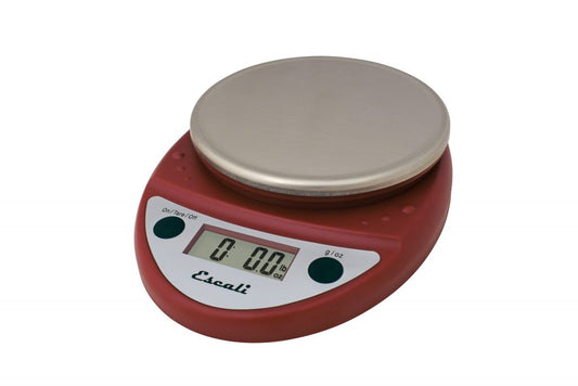 San Jamar | Round Professional Digital Scale, 11 lb, Red