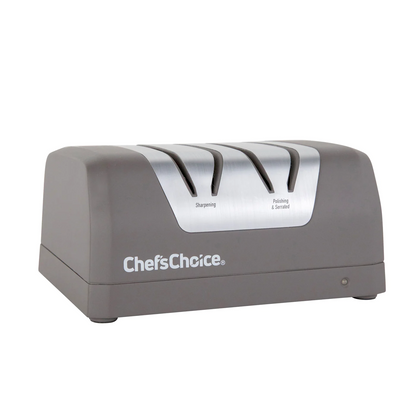 Chef'sChoice | Model DC 220 Rechargeable Electric Knife Sharpener, 2 Stages, 20 Degree Edges, Grey, 120V