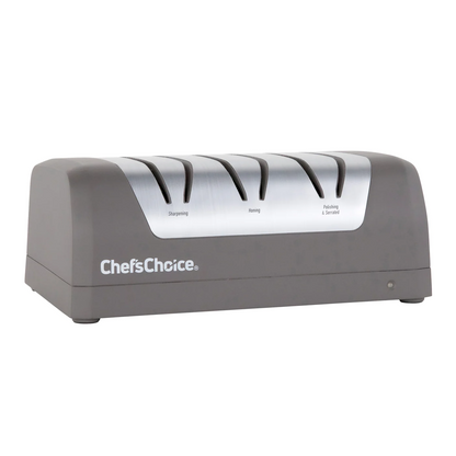 Chef'sChoice | Model DC 320 Rechargeable Electric Knife Sharpener, 3 Stages, 20 Degree Edges, Grey, 120V