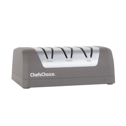 Chef'sChoice | Model DC 1520 Rechargeable Electric Knife Sharpener, 3 Stages, 15 and 20 Degree Edges, Grey, 120V