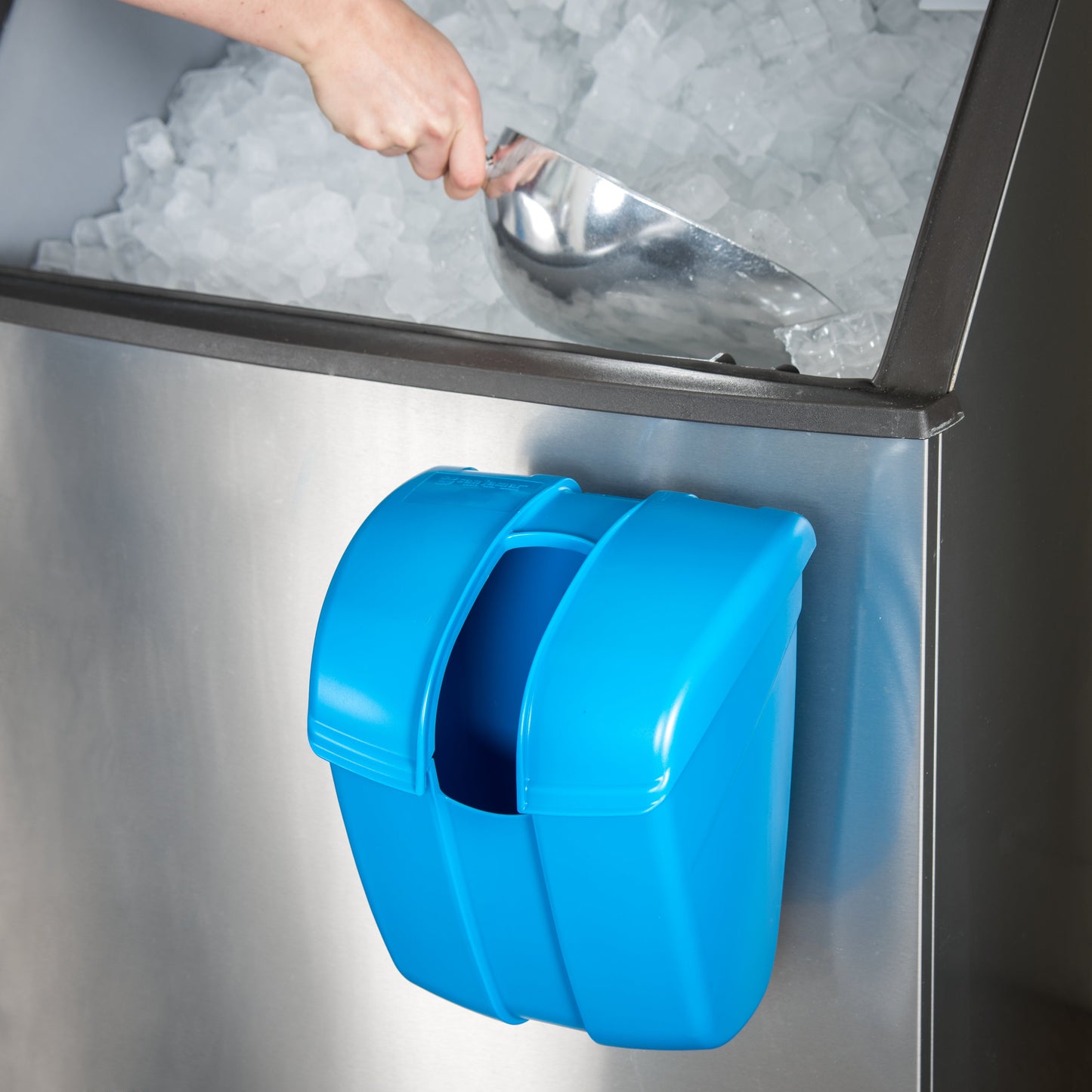 San Jamar | Saf-T-Ice Scoop Caddy, Blue