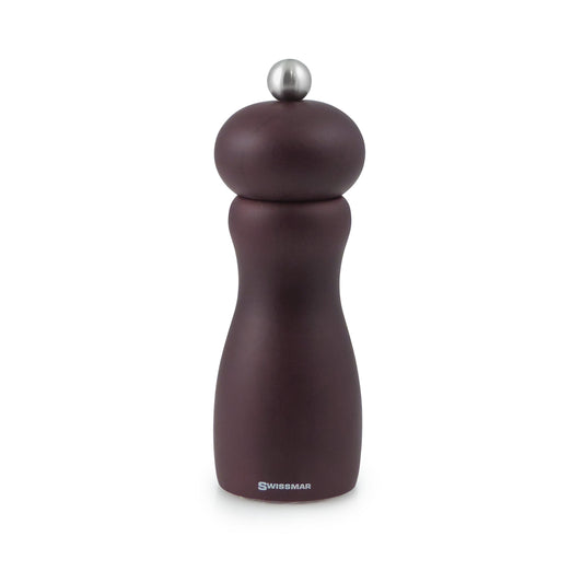 Swissmar | Bella Pepper Mill, 6", Wood, Chocolate Finish