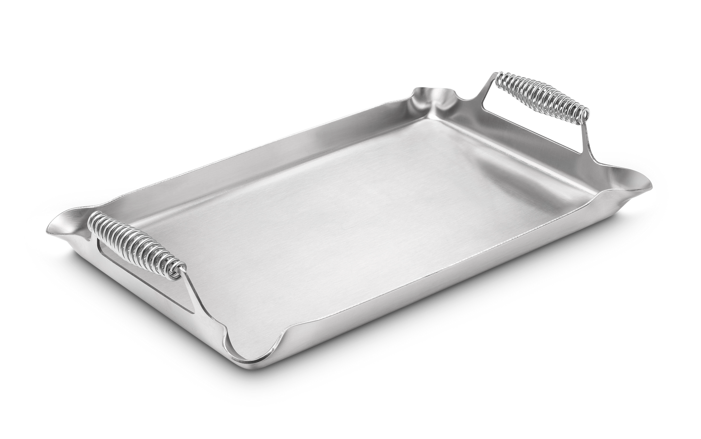 Crown Verity Griddle Plate with Heat Resistant Handles, 14" x 21.5", Stainless Steel - CV-SP-1423