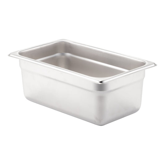 SignatureWares | 1/4 Size Food Pan, 4" Deep, 24 Gauge Stainless Steel