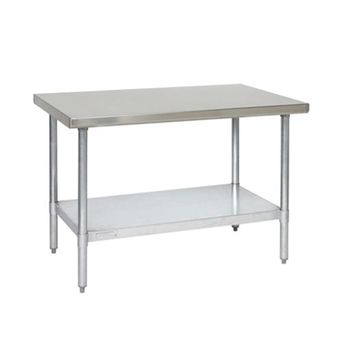 Tarrison Work Table with Bottom Shelf, Adjustable Bullet Feet, 24