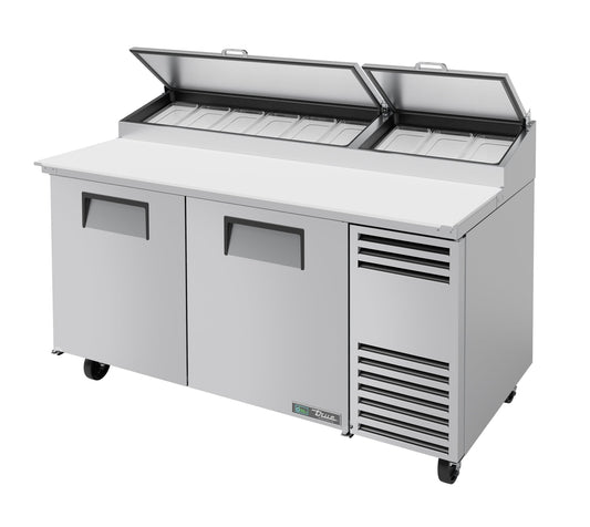 True | Solid Double Door Alternate Top Pizza Prep Table, 67"