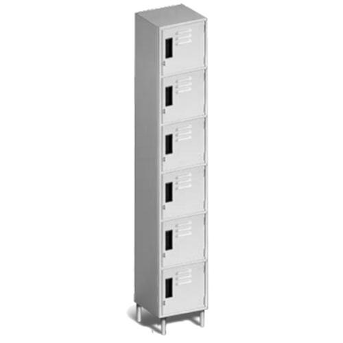 Tarrison | 6 Compartment Steel Lockers, 15" x 12" x 79", Beige