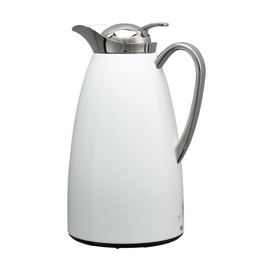 Service Ideas | Classy Vacuum Insulated Carafe, 1 L, Stainless Steel/White