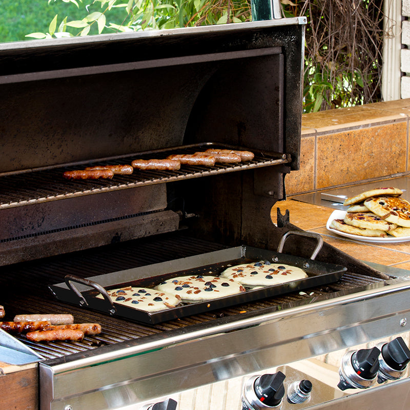 Lodge | Griddle Pan with Handles, 10" x 18", Carbon Steel