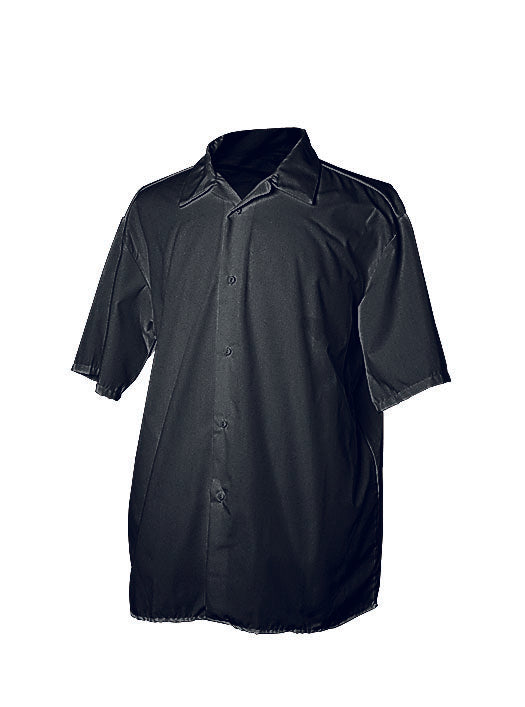 Blackwood | Dishwasher Shirt with Snap Closure, Large, Poly Cotton, Black, FINAL SALE