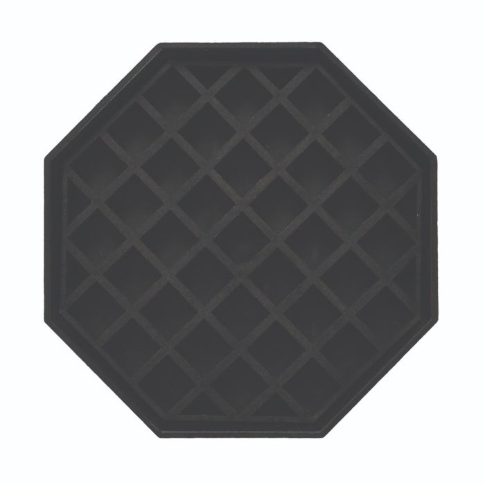 Service Ideas | Octagon Drip Tray, 4.25", Black Plastic