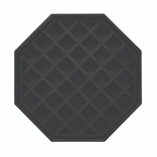 Service Ideas | Octagon Drip Tray, 4.25", Black Plastic