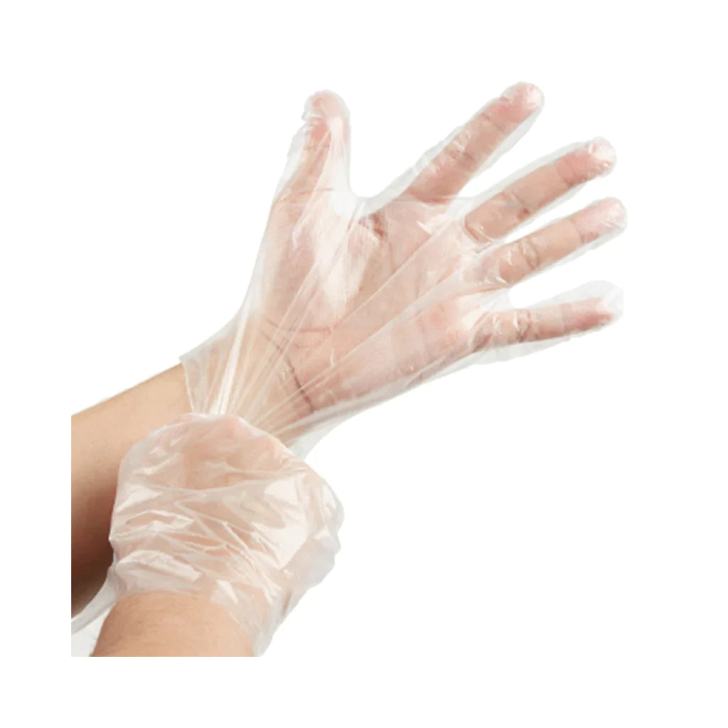 Globe | Polyethylene Gloves, Powder-Free, Large, Clear (500-pack)