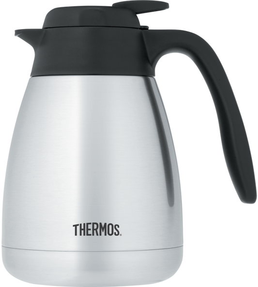 Thermos | Push Button Vacuum Carafe, 34 oz, Stainless Steel