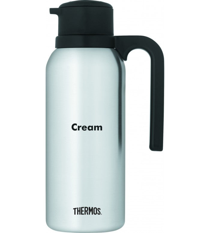 Thermos | Twist & Pour Vacuum Carafe, Cream, 32 oz, Stainless Steel