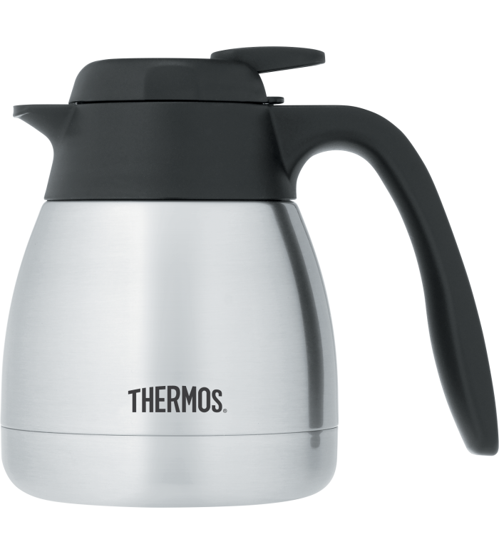 Thermos | Push Button Vacuum Carafe, 20 oz, Stainless Steel