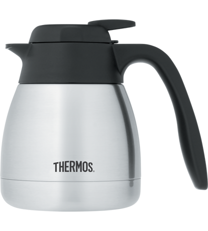 Thermos | Push Button Vacuum Carafe, 20 oz, Stainless Steel