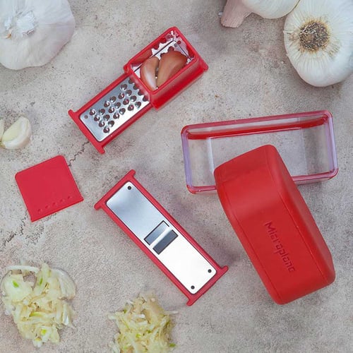 Microplane | Garlic Mincer & Slicer Set, Red