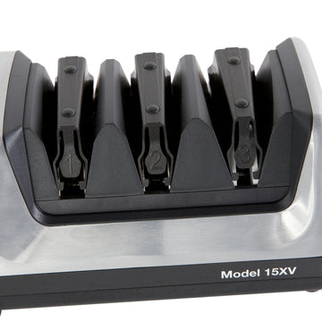 Chef'sChoice | Model 15XV Electric Knife Sharpener, 3 Stages, 15 Degree Edges, 120V, Brushed Metal