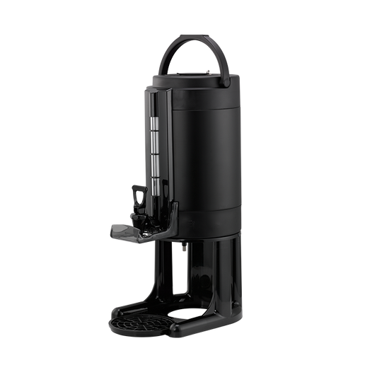 Service Ideas Universal Thermal Container Beverage Dispenser, 1.5 gal, Stainless Steel/Black - GIU15GV3BLK