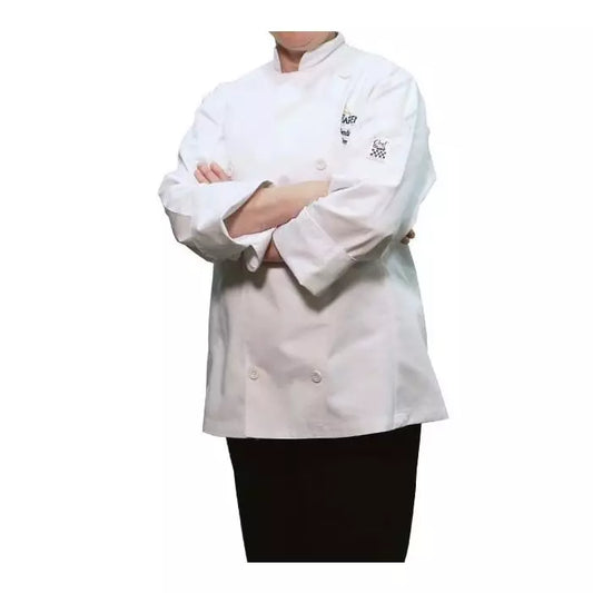 Chef Revival | Ladies Long Sleeve Chef Jacket, Large, Poly Cotton, White, FINAL SALE