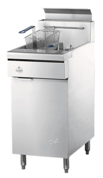 Quest | MV40 Gas Floor Fryer, 40 lb, Legs, Natural Gas