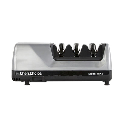 Chef'sChoice | Model 15XV Electric Knife Sharpener, 3 Stages, 15 Degree Edges, 120V, Brushed Metal