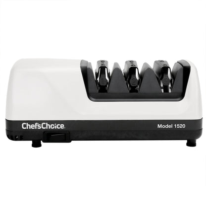 Chef'sChoice | Model 1520 AngleSelect Electric Knife Sharpener, 3 Stages, 15 and 20 Degree Edges, 120V, White