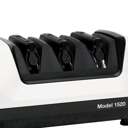 Chef'sChoice | Model 1520 AngleSelect Electric Knife Sharpener, 3 Stages, 15 and 20 Degree Edges, 120V, White