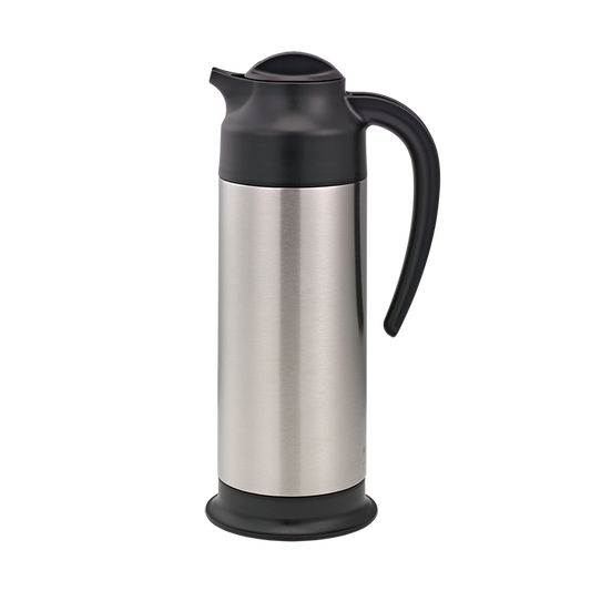 Service Ideas | SteelVac Vacuum Insulated Creamer Carafe with Footed Base, 1 L, Stainless Steel/Black