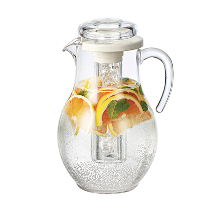 Service Ideas | Pitcher with Ice Tube, 3.3 L, Clean SAN Plastic