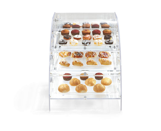 Vollrath | Countertop Extra Large Bakery Case, 3 Shelves, Front and Rear Doors, Acrylic - ChefEquipment.com