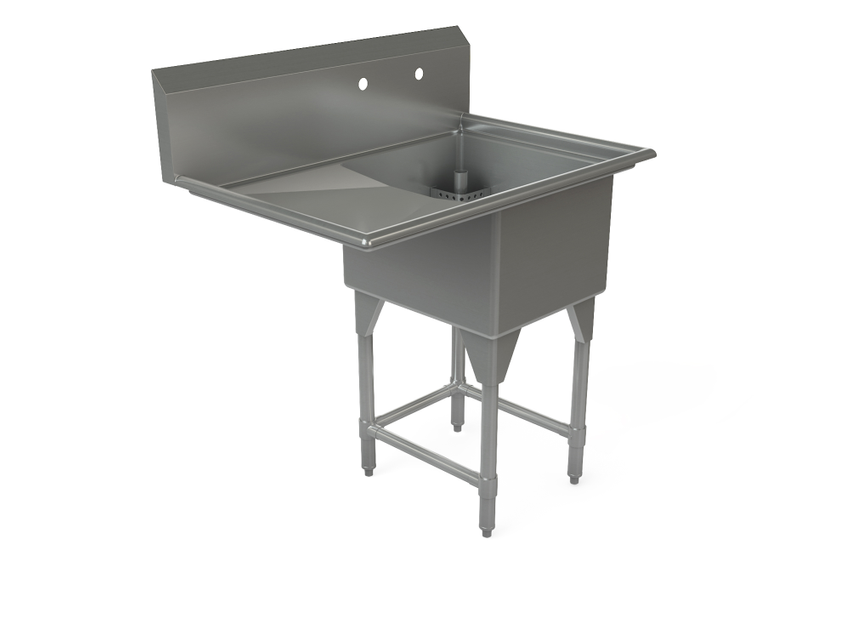 Tarrison | Single Compartment Corner Drain Sink, Left Drain Board