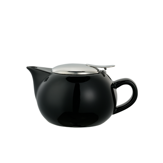 Service Ideas | Tea Pot, Ball-Shaped, 10 oz, Ceramic, Black