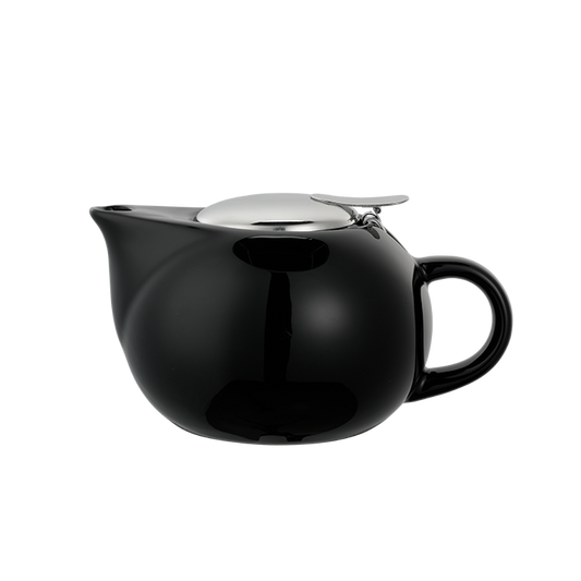 Service Ideas | Tea Pot, Ball-Shaped, 16 oz, Ceramic, Black