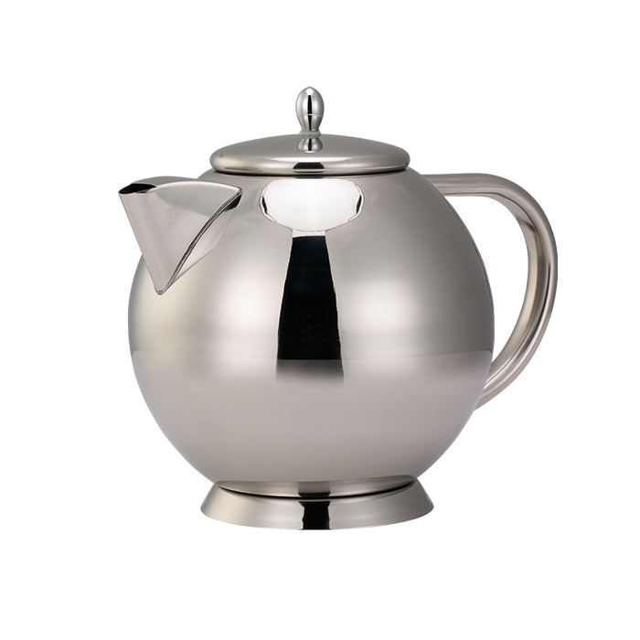 Service Ideas Tea Time Classic Tea Pot, 1.2 L, Polished Stainless Steel - TT12SS