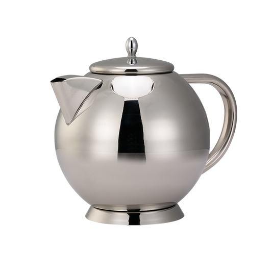Service Ideas Tea Time Classic Tea Pot, 1.2 L, Polished Stainless Steel - TT12SS