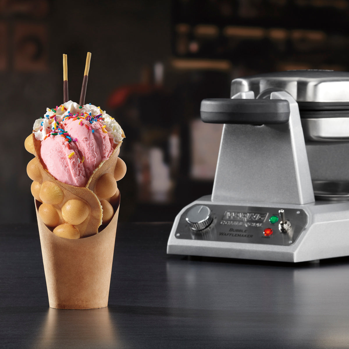 Waring | Bubble Waffle Maker, 120v - ChefEquipment.com